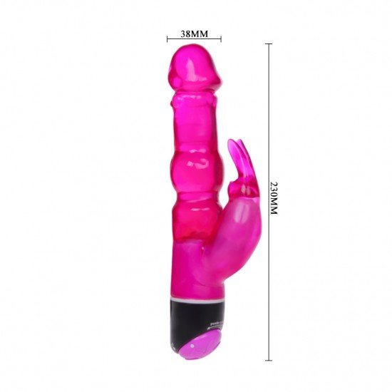 Vibrador Multispeed con Estimulador de Clitoris