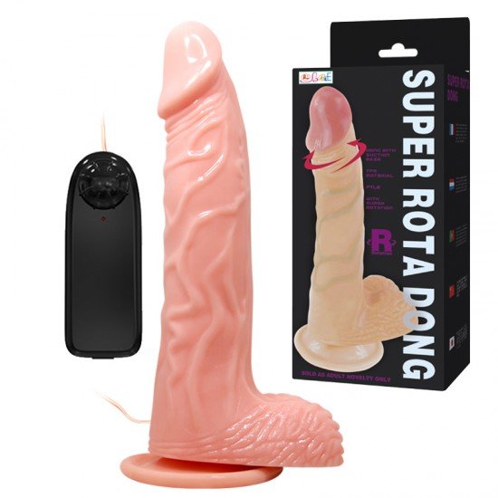 Vibrador Rotador con Testiculos Super Rota Dong