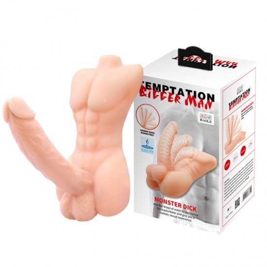 Consolador Realista Vertebrado Con Mini Torso Temptation Bigger Man