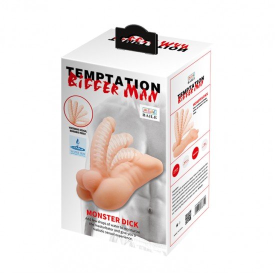 Consolador Realista Vertebrado Con Mini Torso Temptation Bigger Man