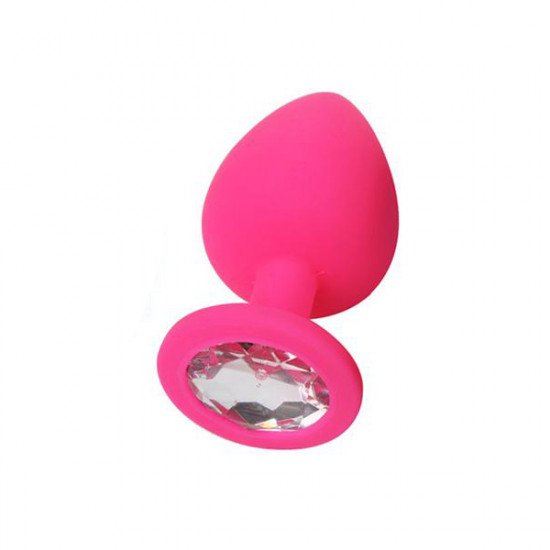 Plug de Silicona Pink con Joya Anal Medium