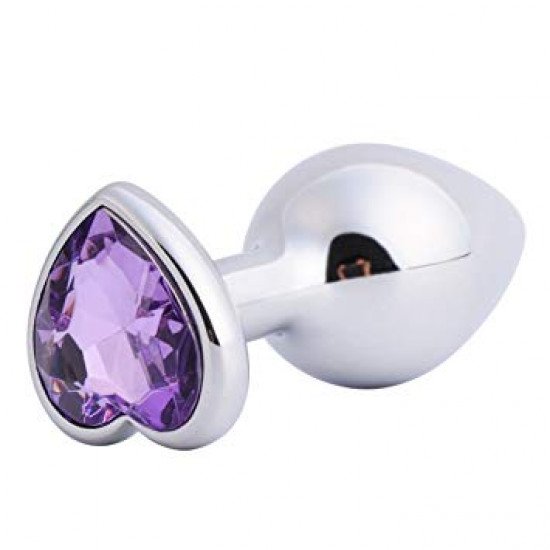 Plug Small con Joya Anal Heart Purple