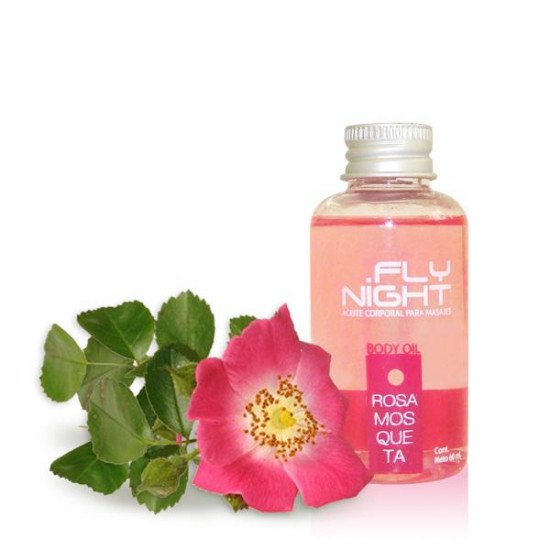 Aceite Para Masajes Aroma Rosa Mosqueta Fly Night 100 ml.