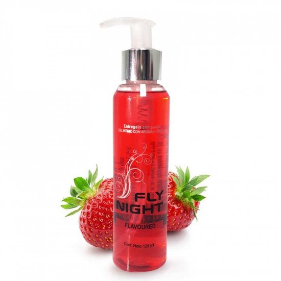 Lubricante Comestible Sabor Frutilla Fly Night  125 ml.