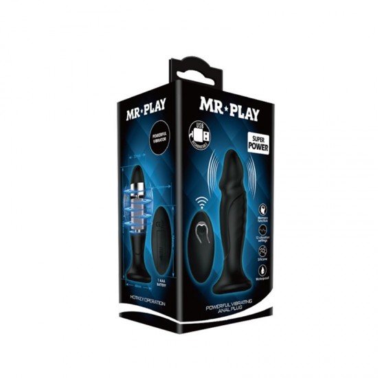 Plug Anal Recargable 12 Funciones Control Remoto Mr.Play