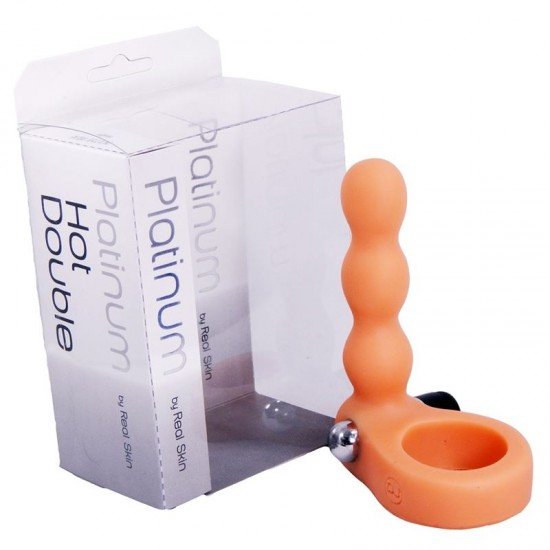 Anillo Doble Penetración Inexpulsable Double Hot Platinum Con Vibrador