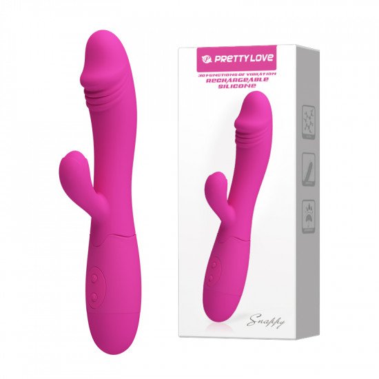 Vibrador con Conejo Estimulador de Clítoris 30 Funciones Snappy