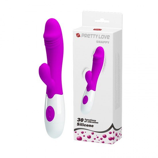 Vibrador con Conejo Estimulador de Clítoris 30 Funciones Snappy