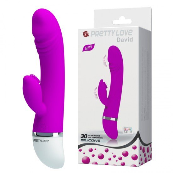 Vibrador con Estimulador de Clitoris David 30 Velocidades