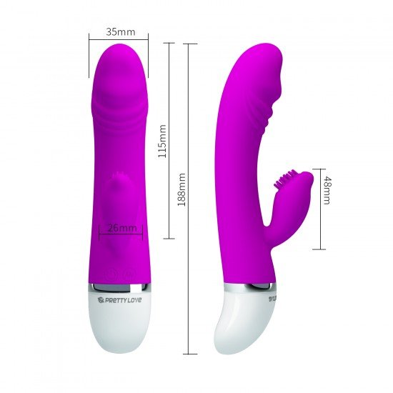 Vibrador con Estimulador de Clitoris David 30 Velocidades