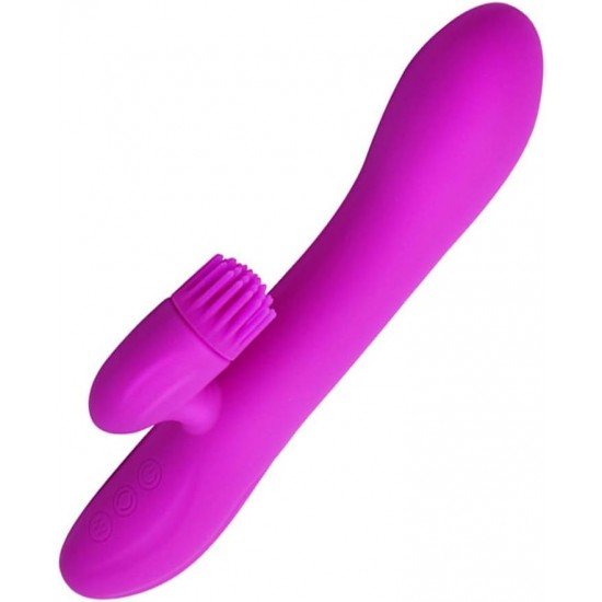 Vibrador Recargable Con Estimulador Rotador Derrick Elton