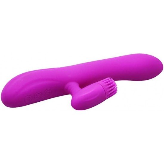 Vibrador Recargable Con Estimulador Rotador Derrick Elton