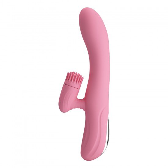 Vibrador Recargable Con Estimulador Rotador Chris