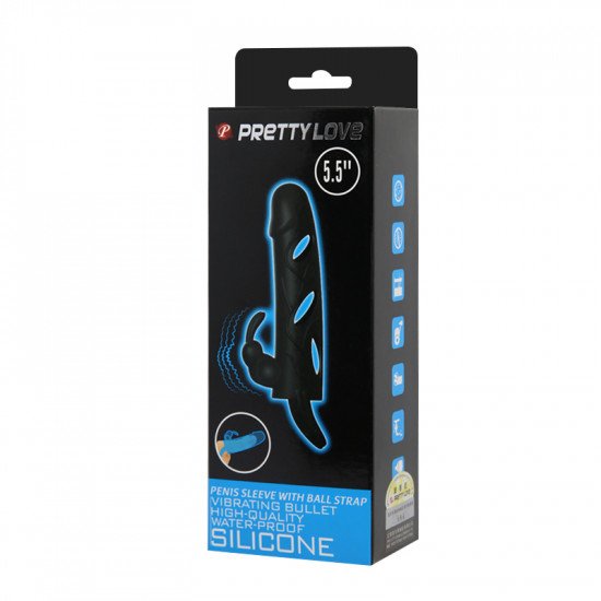 Funda Para Pene con Microvibro Pretty Love 5'5