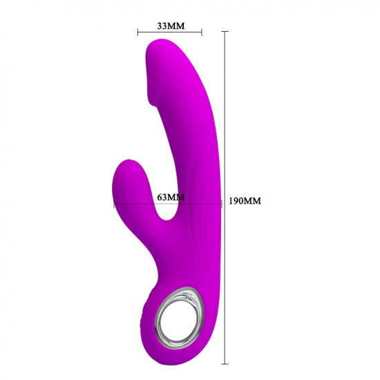 Vibrador Recargable con Estimulador de Clítoris Gordon