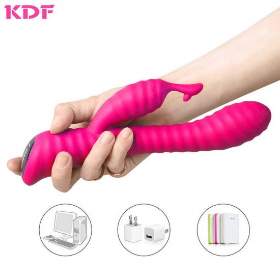 Vibrador Rabbit de Silicona Recargable Moonlight