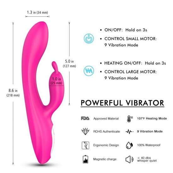 Vibrador Recargable Con Calor Naughty