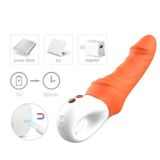 Vibrador de Silicona Recargable Tornado