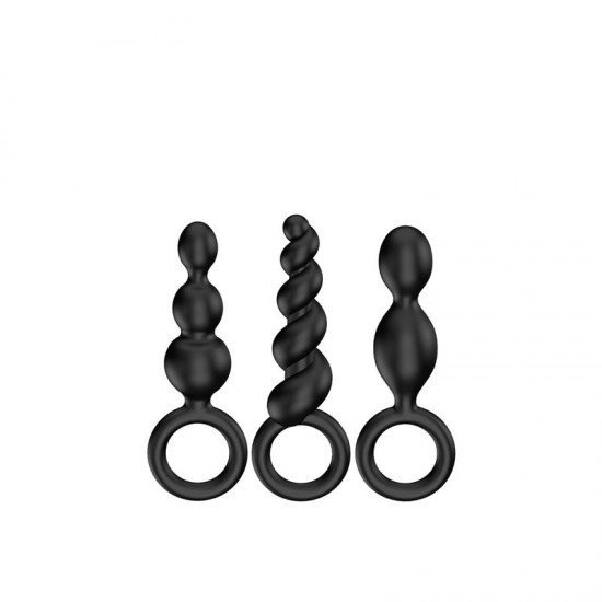 Set Dilatadores Anales Booty Call Black Plugs